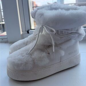 Moon Boot Fluffy White Winter Footwear